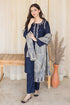 3 Piece - Unstitched Dhanak Stuff Full Embroidered Suit With Printed Wool Shawl.