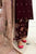 3 Piece - Unstitched Velvet Stuff Full Embroidered Suit With Velvet Embroidered Shawl.