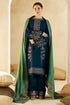 3 Piece - Unstitched Dhanak Stuff Full Embroidered Suit With Embroidered Dhanak Shawl.
