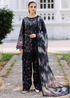 3 Piece - Unstitched Khaddar Stuff All Over Digital Printed Suit With Digital Printed Khaddar Shawl With Embroidered Patches.