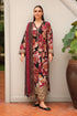 3 Piece - Unstitched Khaddar Stuff All Over Digital Printed Suit With Digital Printed Khaddar Shawl With Embroidered Patches.