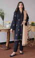 3 Piece - Unstitched Dhanak Stuff Full Embroidered Suit With Dhanak Embroidered Shawl.