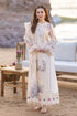 Luxury Lawn Stuff 3 Piece Full Chicken Kari Embroidered Suit With Organza Embroidered Dupatta.