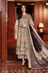 3 Piece - Unstitched Dhanak Stuff Full Embroidered Suit With Printed Wool Shawl With Extra Patches