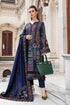 3 Piece - Unstitched Dhanak Stuff Full Embroidered Suit With Full Embroidered Shawl With Extra Patches.