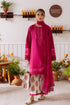 Luxury Lawn Stuff 3 Piece Full Embroidered Suit With Embroiderd Net Duppata.