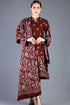 3 Piece - Unstitched Dhanak Stuff Full Embroidered Suit With Full Embroidered Shawl With Extra Patches.