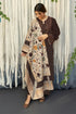3 Piece - Unstitched Dhanak Stuff Full Embroidered Suit With Printed Wool Shawl