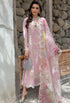 Luxury Lawn Stuff 3 Piece Full Chicken Kari Embroidered Suit With Organza Embroidered Dupatta.
