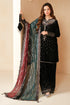 3 Piece - Unstitched Velvet Stuff Full Embroidered Suit With Sequence Embroidered Chiffon Dupatta.
