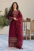 Luxury Lawn Stuff 3 Piece Full Embroidered Suit With Organza Embroidered Dupatta.