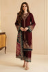 3 Piece - Unstitched Velvet Stuff Full Embroidered Suit With Organza Embroidered Dupatta With Extra Embroidered Patches.
