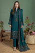 3 Piece - Unstitched Dhanak Stuff Full Embroidered Suit With Dhanak Embroiderd Shawl
