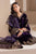 3 Piece - Unstitched Velvet Stuff Full Embroidered Suit With Organza Embroidered Dupatta With Extra Embroidered Patches.
