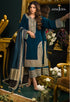 3 Piece - Unstitched Velvet Stuff Full Embroidered Suit With Organza Embroidered Dupatta With Extra Embroidered Patches.