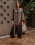 3 Piece - Unstitched Khaddar Stuff All Over Digital Printed Suit With Printed Khaddar Shawl With Extra Patches