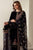 3 Piece - Unstitched Velvet Stuff Full Embroidered Suit With Four-Sided Organza Embroidered Dupatta.
