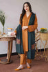3 Piece - Unstitched Dhanak Stuff Full Embroidered Suit With Dhanak Embroidered Shawl.