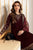 3 Piece - Unstitched Velvet Stuff Full Embroidered Suit With Organza Embroidered Dupatta With Extra Embroidered Patches