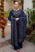 3 Piece - Unstitched Dhanak Stuff Full Embroidered Suit With Full Embroidered Shawl With Extra Patches.