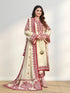 3 Piece - Unstitched Dhanak Stuff Full Embroidered Suit With Four-sided Dhanak Embroidered Shawl